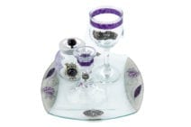 Havdalah Set Pomegranates Purple and Silver