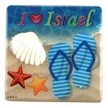I Love Israel Sea Shell Magnet