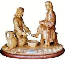 Jesus Washing Disciple Feet - Expressive 6.7"