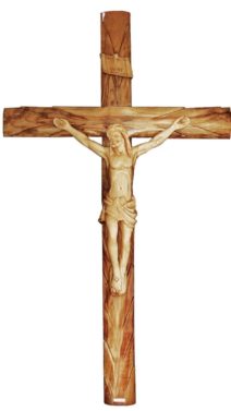 Olive Wood Catholic Wall Hanging Crucifixion Cross with Jesus Holy Land 29.5