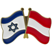Austria Israel Friendship Flags Lapel PIN