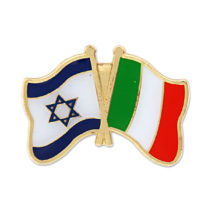 Italia Israel Friendship Flags Lapel PIN