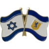 Jerusalem Israel Flags Lapel PIN