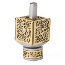 Medium Dreidel Pomegranates Natural and Copper