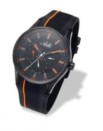 Adi Watches Men's Sport Black and Orange Wrist Watch Citizen Mechanism Quartz