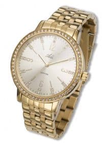 Women's Luxury Jeweled Watch Gold Plated