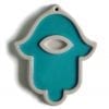 Concrete Hamsa Home Protection in TurquoiseMarit Meisler Handmade Art