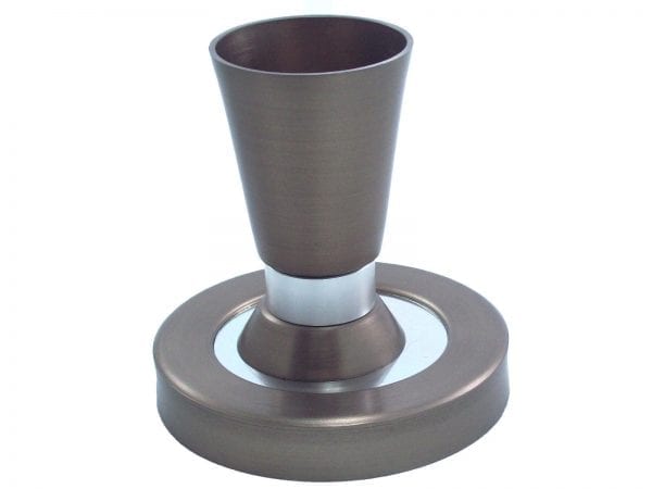 Judaica-Sabbath-Kiddush-Cup-Brown-Silver-Anodized-Aluminum-Israel-Gift-162575841003