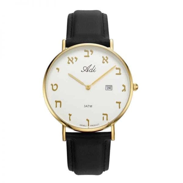 Adi-Watches-Hebrew-Letters-Judaica-Wrist-Watch-18-3794-381-06-Water-Prove-3ATM-152955379594
