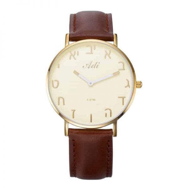Adi-Watches-Hebrew-Letters-Judaica-Wrist-Watch-15-043G-341-060-Water-Prove-5ATM-152955354105
