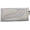 Ivory Woven  Shofar Bag Embroidered with Shofar & Silver Patern