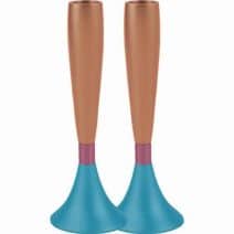 Anodize Aluminum Candlesticks Set Orange, Pink & Turquoise