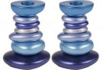 Candlesticks Anodized Aluminum Blue Stone Towers